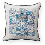 Columbia University embroidered pillow