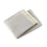 Grey Dotted Throw Blanket with fringe