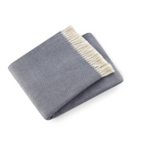 Slate Dotted Throw Blanket with fringe