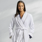 Plush Robe with Grey Piping