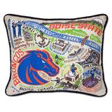 Boise State University embroidered pillow