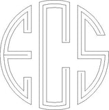 circle block monogram