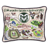 Colorado State University embroidered pillow