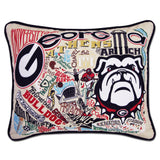 University of Georgia embroidered pillow