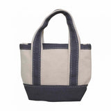 Mini gray canvas boat n tote with gray handles
