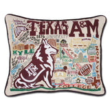 Texas A&M University embroidered pillow