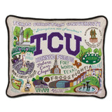 Texas Christian University (TCU) embroidered pillow