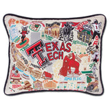 Texas Tech embroidered pillow