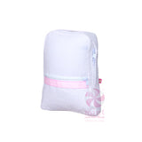 Pink mini seersucker backpack