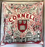 Cornell University embroidered pillow