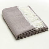 Taupe Island Night Throw Blanket with Fringe