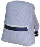 Navy medium seersucker backpack