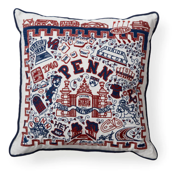 University of Pennsylvania embroidered pillow
