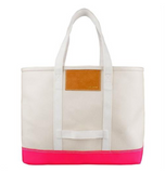 Finn canvas tote with pink base