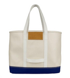 Finn Canvas tote with navy base