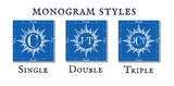 Monogram style options - single, double and triple