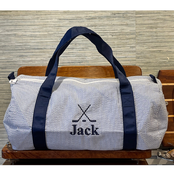Children's Seersucker Backpack – Nantucket Monogram & Design by Brooke  Boothe
