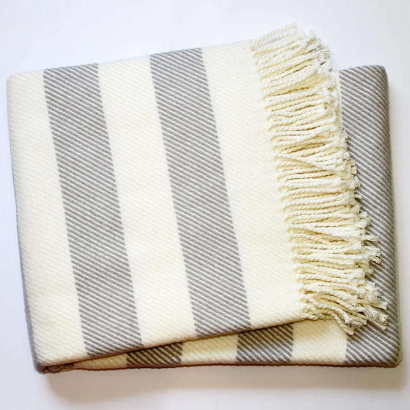 Thick Stripe Blanket – Nantucket Monogram & Design by Brooke Boothe