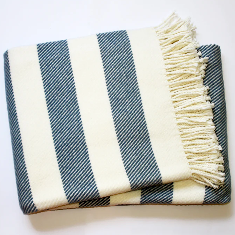 Thick Stripe Blanket – Nantucket Monogram & Design by Brooke