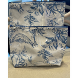 Toile medium and large cosmetic cases