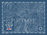 Sample of Vail Colorado map in navy