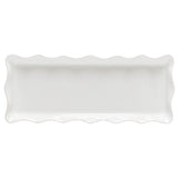 Wavy edge white tray