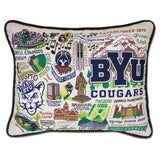 Brigham Young University embroidered pillow