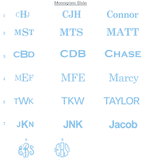 Monogram style options