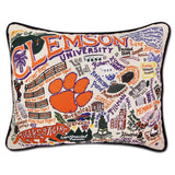 Clemson University embroidered pillow
