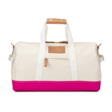 Canvas duffle with pink base