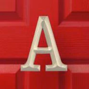 Nickel silver door knocker letter "A"