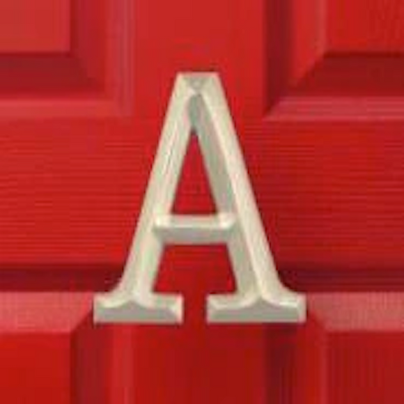 Nickel silver door knocker letter 