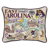 East Carolina University embroidered pillow