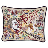 Florida State University embroidered pillow