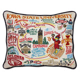 Iowa State University embroidered pillow