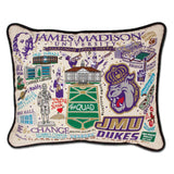 James Madison University embroidered pillow