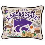 Kansas State University embroidered pillow