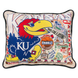 University of Kansas embroidered pillow