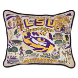 Louisiana State University embroidered pillow