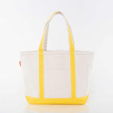 Medium yellow canvas boat n tote with yellow handles
