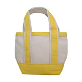 Mini yellow canvas boat n tote with yellow handles
