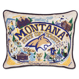 Montana State University embroidered pillow