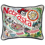 University of Nebraska embroidered pillow