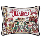 The University of Oklahoma embroidered pillow