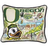 University of Oregon embroidered pillow