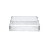 Acrylic luncheon napkin tray with hudson pearl base