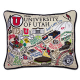 The University of Utah embroidered pillow